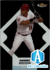2006 Finest Refractor Black Los Angeles Angels Baseball Card #15 Garret Anderson